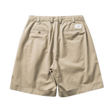 LIBERATURS DOUBLE PLEATED SHORTS - BEIGE