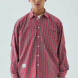 LIBERATURS PLAID LS BUTTON UP SHIRT - RED