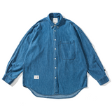 LIBERATURS DENIM LS BUTTON SHIRT - MID BLUE