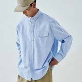 LIBERATURS OXFORD LS BUTTON UP - BLUE