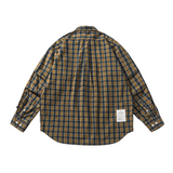 LIBERATURS PLAID LS BUTTON UP SHIRT - BROWN / NAVY