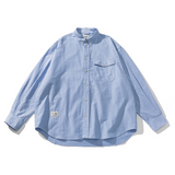 LIBERATURS OXFORD LS BUTTON UP - BLUE