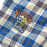 BUTTER BEAR FLANNEL LS SHIRT - NAVY