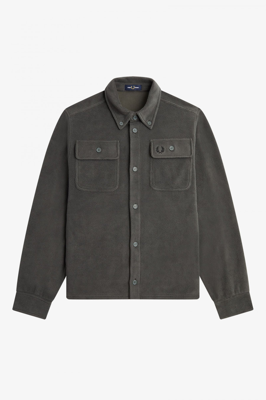 FRED PERRY FLEECE OVERSHIRT - FIELD GREEN – 1st PRODUCT STORE