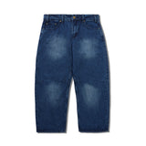 BUTTER WIDE CUT DENIM JEANS - WASHED SLUB BLUE